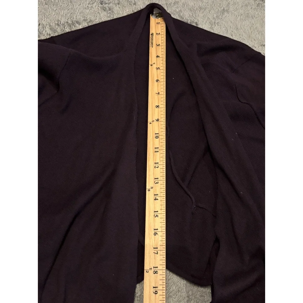 CAbi Drape Front Sugar Plum Cardigan Sweater Womens Large Open Stretch
